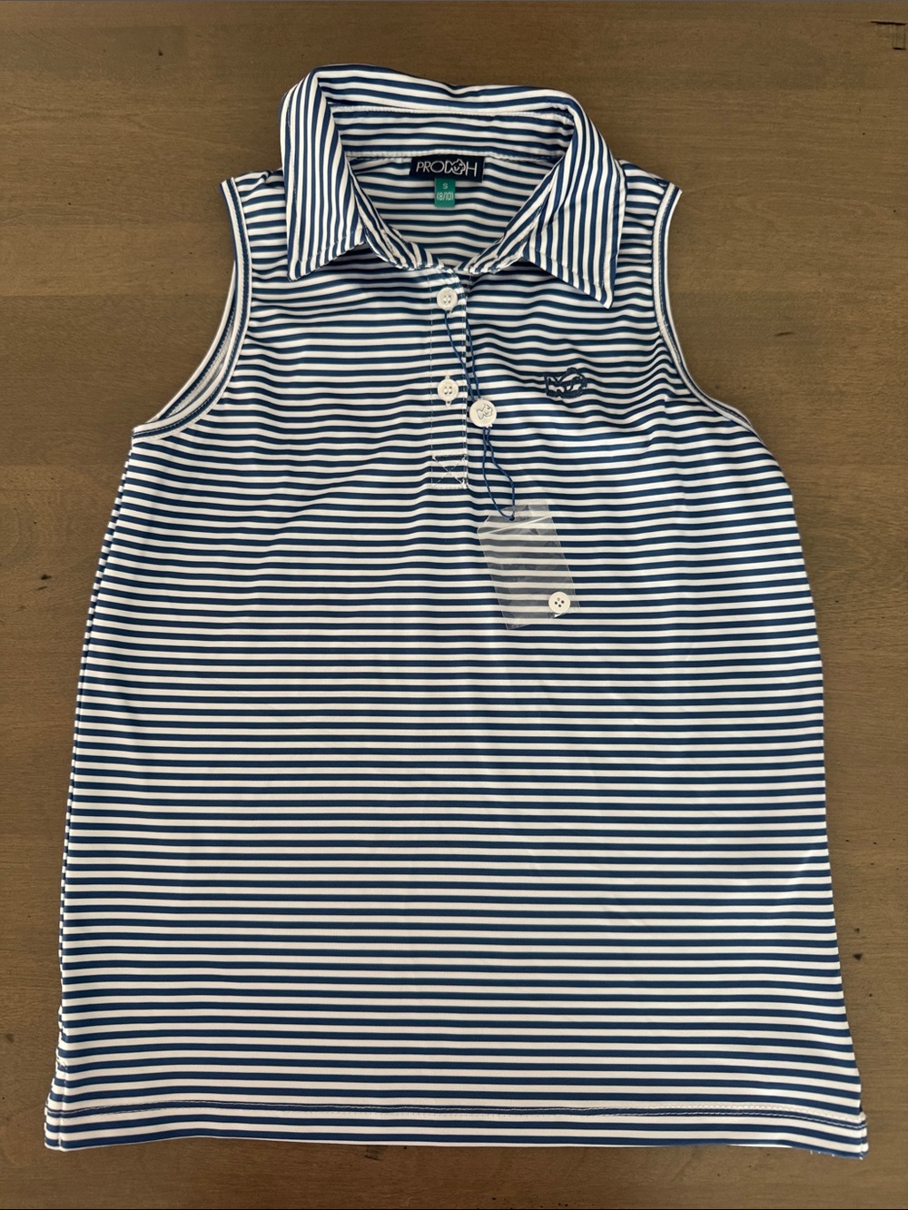 Protest Kids Navy & White Stripe Sleeveless Polo
